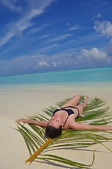 Image showing happy woman at summer