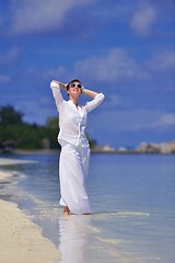 Image showing happy woman at summer