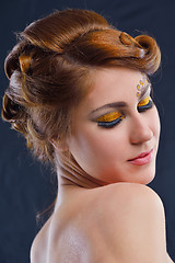 Image showing Beautiful Woman with  Luxury Makeup