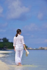 Image showing happy woman at summer