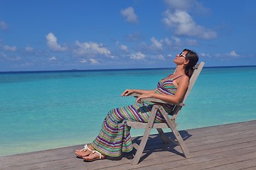 Image showing happy woman at summer