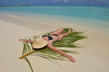 Image showing happy woman at summer