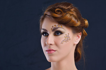 Image showing Beautiful Woman with  Luxury Makeup