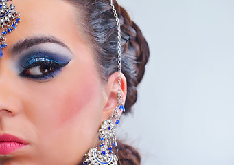 Image showing Beautiful Woman with  Luxury Makeup