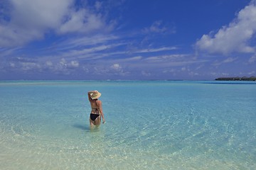 Image showing happy woman at summer