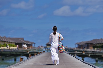 Image showing happy woman at summer