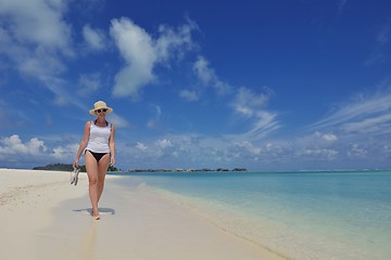 Image showing happy woman at summer