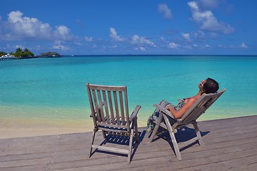 Image showing happy woman at summer