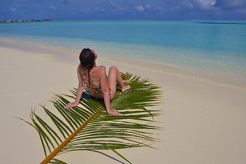 Image showing happy woman at summer