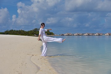 Image showing happy young couple have fun on summer