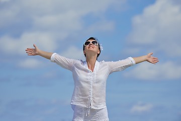 Image showing happy woman at summer