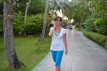 Image showing happy woman at summer