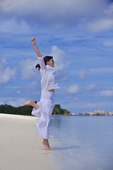 Image showing happy woman at summer