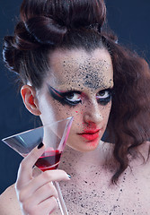 Image showing Beautiful Woman with  Luxury Makeup