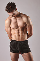 Image showing Sexy Male Model Posing Without Shirt