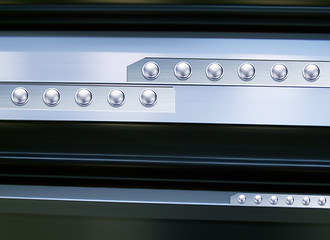 Image showing metal texture with silver rivets