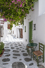 Image showing Mykonos narrow street