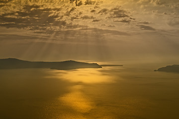 Image showing Sunset Santorini