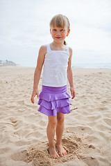 Image showing Young smiling girl at beach