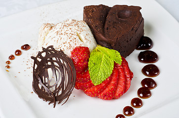 Image showing Chocolate flan