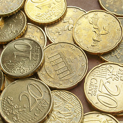 Image showing Euro coins background