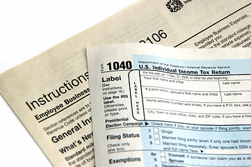 Image showing Filing tax return