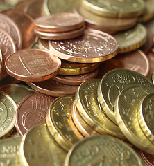 Image showing Euro coins background