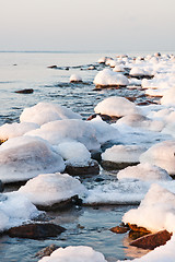 Image showing Baltic Sea coast in winter