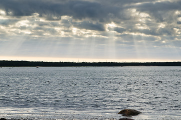 Image showing Sandy coast of Baltic sea