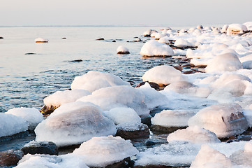Image showing Baltic Sea coast in winter