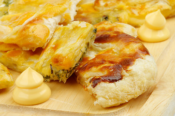 Image showing Cheese and Greens Pie