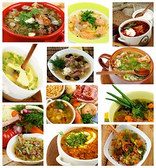 Image showing Collection of Soups