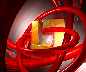 Image showing letter in abstract space