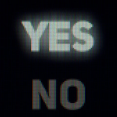 Image showing Yes and no on computer screen. Confirm and rejection concept