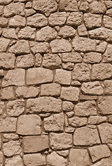 Image showing Old wall of natural stone background