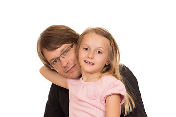 Image showing Portrait of father and her daughter