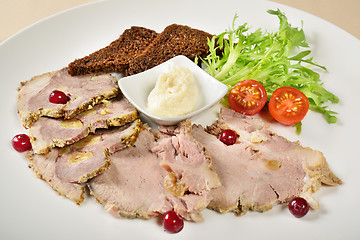 Image showing Baked ham with horseradish