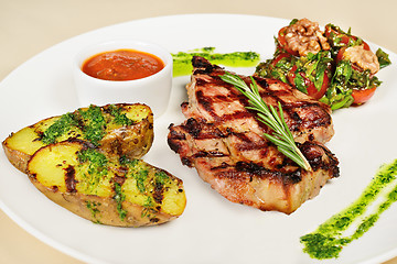Image showing Grilled pork chop