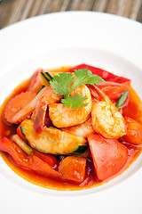 Image showing Sweet and Sour Shrimp Thai Style