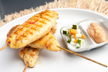 Image showing Grilled Chicken Satay