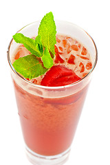 Image showing strawberry cold tea