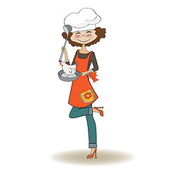 Image showing woman cooking