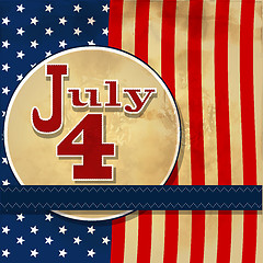 Image showing American flag background with stars symbolizing 4th july indepen