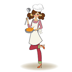 Image showing woman cooking