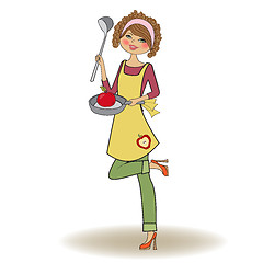 Image showing woman cooking