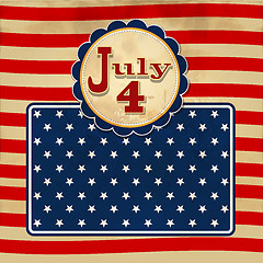 Image showing American flag background with stars symbolizing 4th july indepen