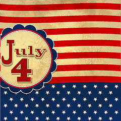 Image showing American flag background with stars symbolizing 4th july indepen