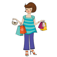 Image showing woman at shopping