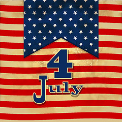 Image showing American flag background with stars symbolizing 4th july indepen