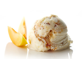 Image showing scoop of ice cream on white background